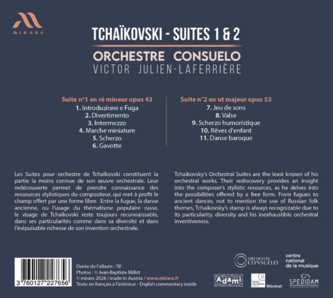 Tchaïkovski - Suites 1 & 2 - Mirare